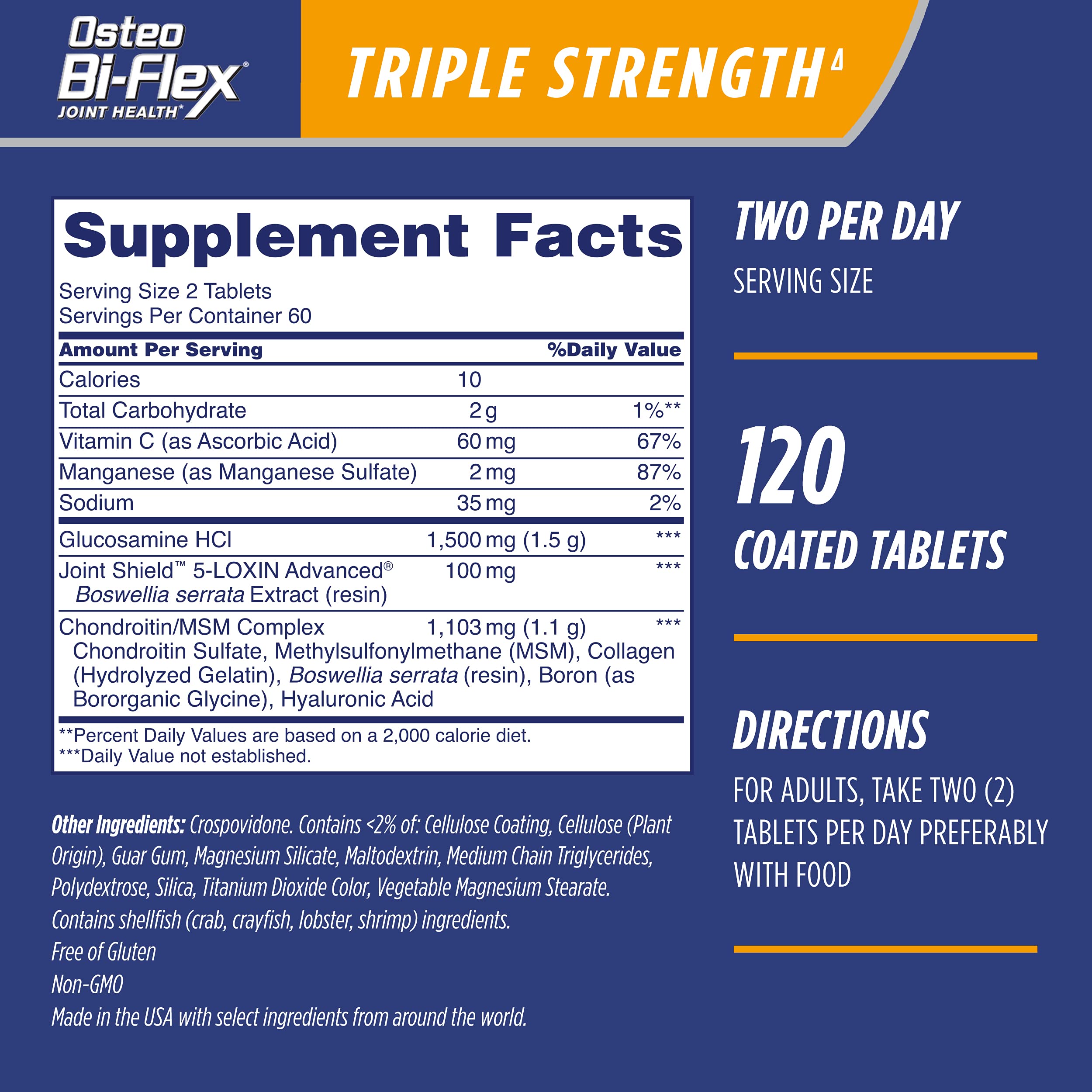 Foto 3 pulgar | Suplemento Osteo Bi-flex Triple Strength 120 Tabletas - Venta Internacional