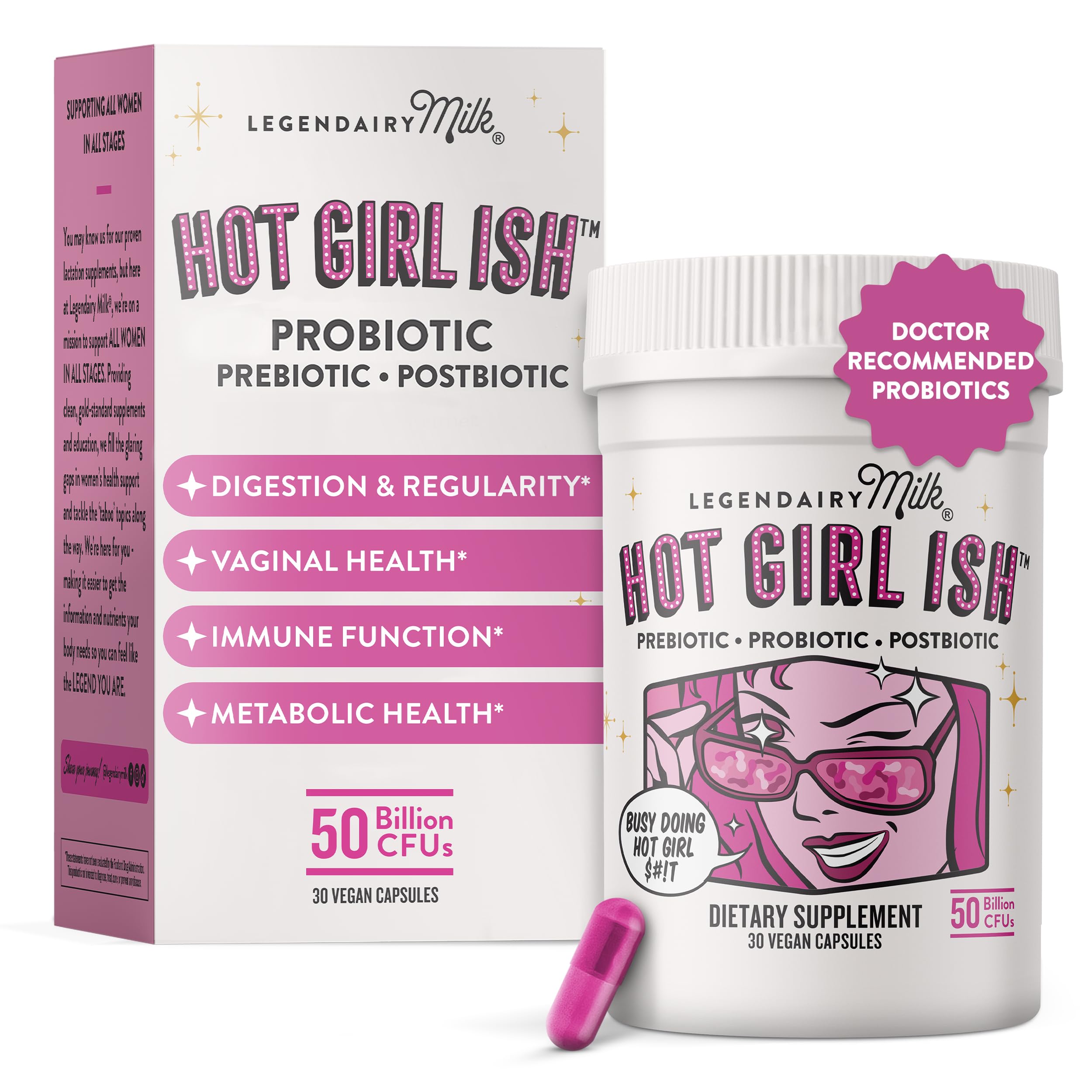 Foto 2 pulgar | Suplemento Probiótico Legendairy Milk Hot Girl Ish 30 Cápsulas - Venta Internacional
