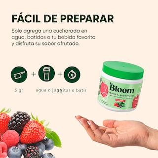 Foto 4 | Bloom Nutrition Super Greens Powder Frutos Rojos - Mezcla De Verduras, Fibra Y Probióticos - Suplemento Aliment