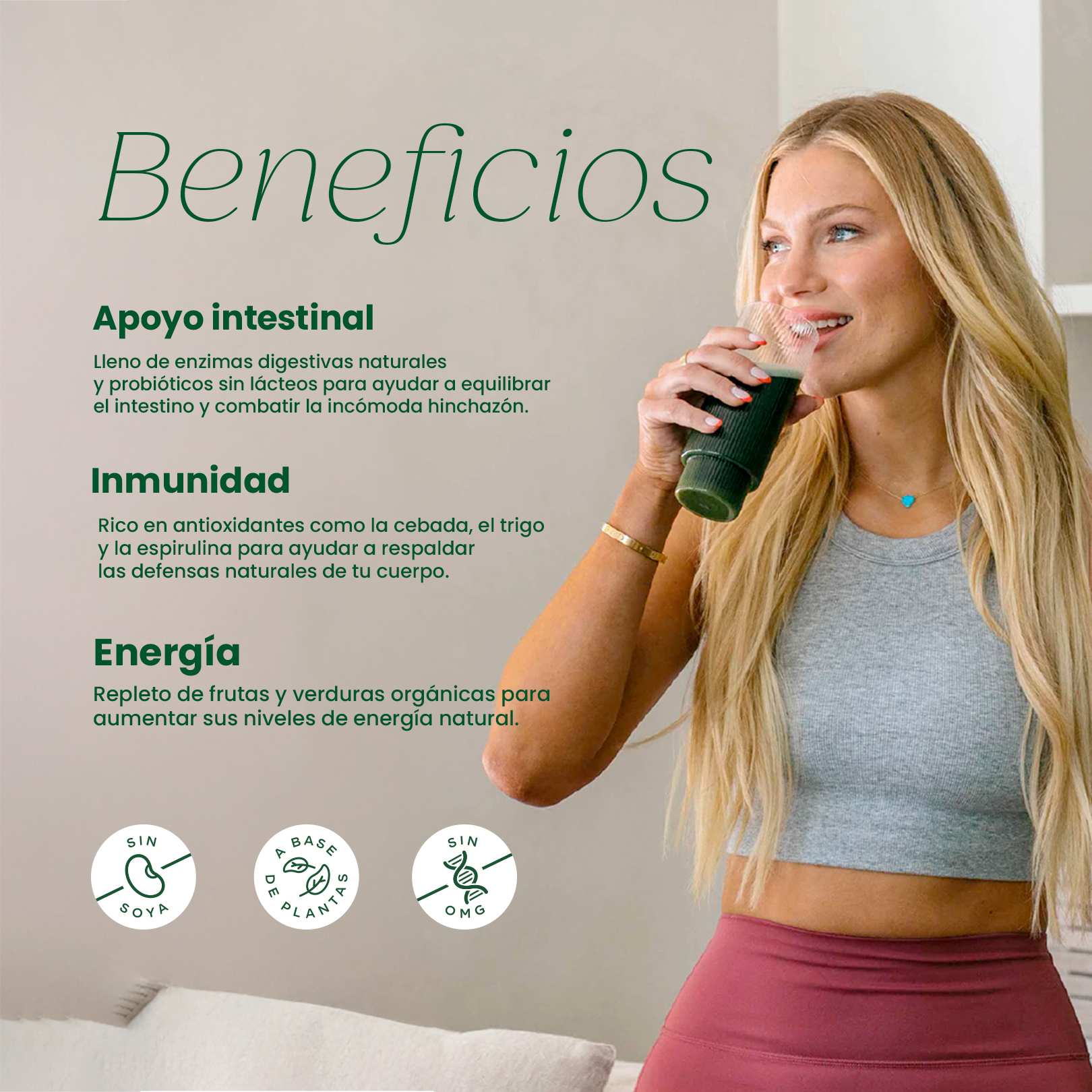 Foto 7 pulgar | Bloom Nutrition Super Greens Powder Frutos Rojos - Mezcla De Verduras, Fibra Y Probióticos - Suplemento Aliment