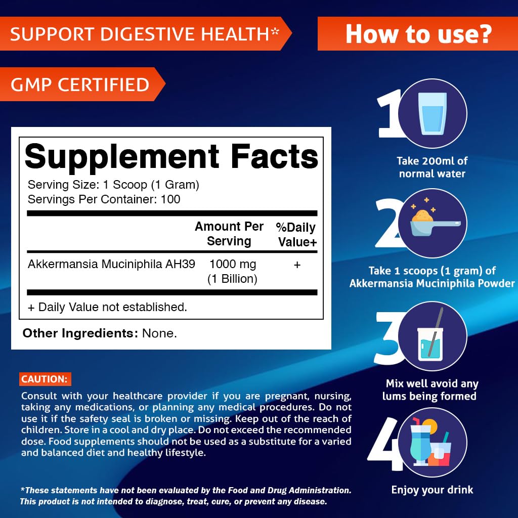 Foto 3 pulgar | Suplemento Vitamático Akkermansia Muciniphila Gut Health de 100 g-Venta Internacional