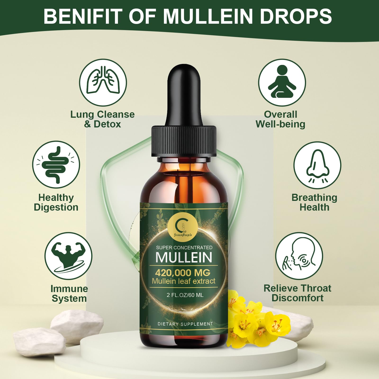 Foto 5 pulgar | Suplemento Herbal Gpgp Greenpeople Mullein Drops 60 ml - Venta Internacional