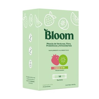 Foto 1 | Bloom Nutrition Super Greens Powder Fresa Kiwi - Mezcla De Verduras, Fibra Y Probióticos - Suplemento Alimentici