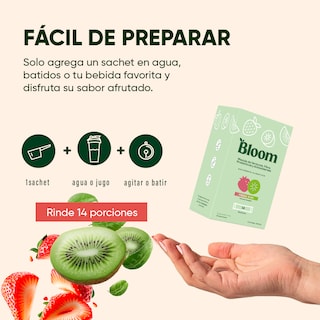 Foto 4 | Bloom Nutrition Super Greens Powder Fresa Kiwi - Mezcla De Verduras, Fibra Y Probióticos - Suplemento Alimentici