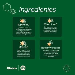 Foto 5 | Bloom Nutrition Super Greens Powder Fresa Kiwi - Mezcla De Verduras, Fibra Y Probióticos - Suplemento Alimentici