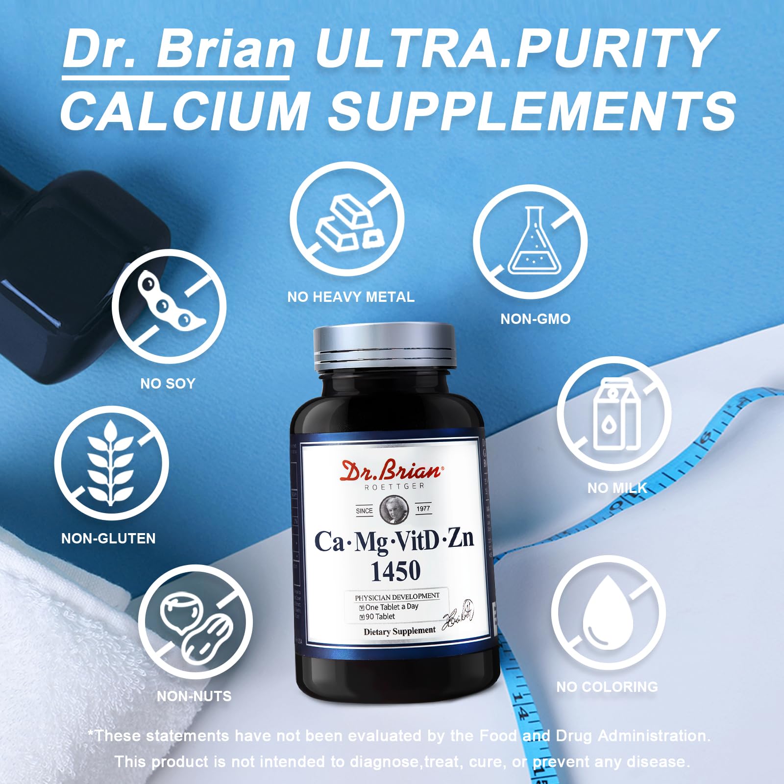 Foto 4 pulgar | Suplemento de Calcio Dr. Brian con Magnesio Zinc y Vitamina D3 - Venta Internacional