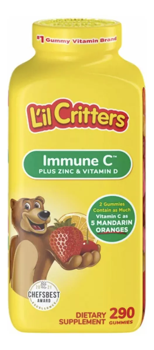 Foto 2 pulgar | Suplemento Niños L'il Critters Immune C & D Zinc 290 Gomitas Usa