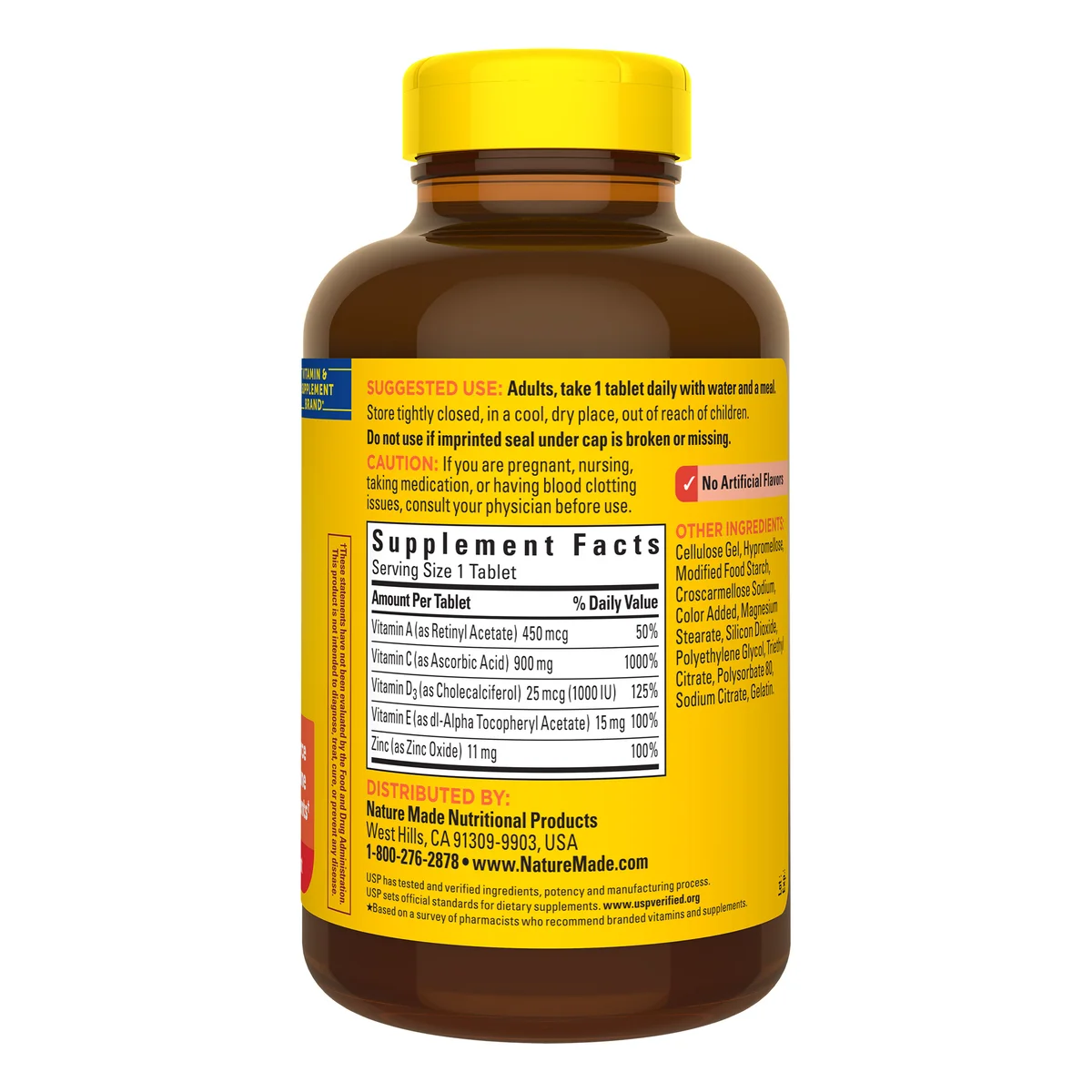 Foto 4 pulgar | Suplemento Super C Vitamin D3 Zinc Nature Antioxidante 200 Tabletas