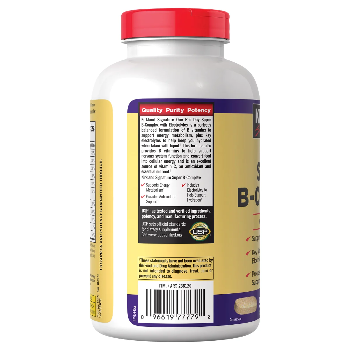 Foto 3 pulgar | Suplemento Super Complejo-b Kirkland Metabolismo 500 Tabletas