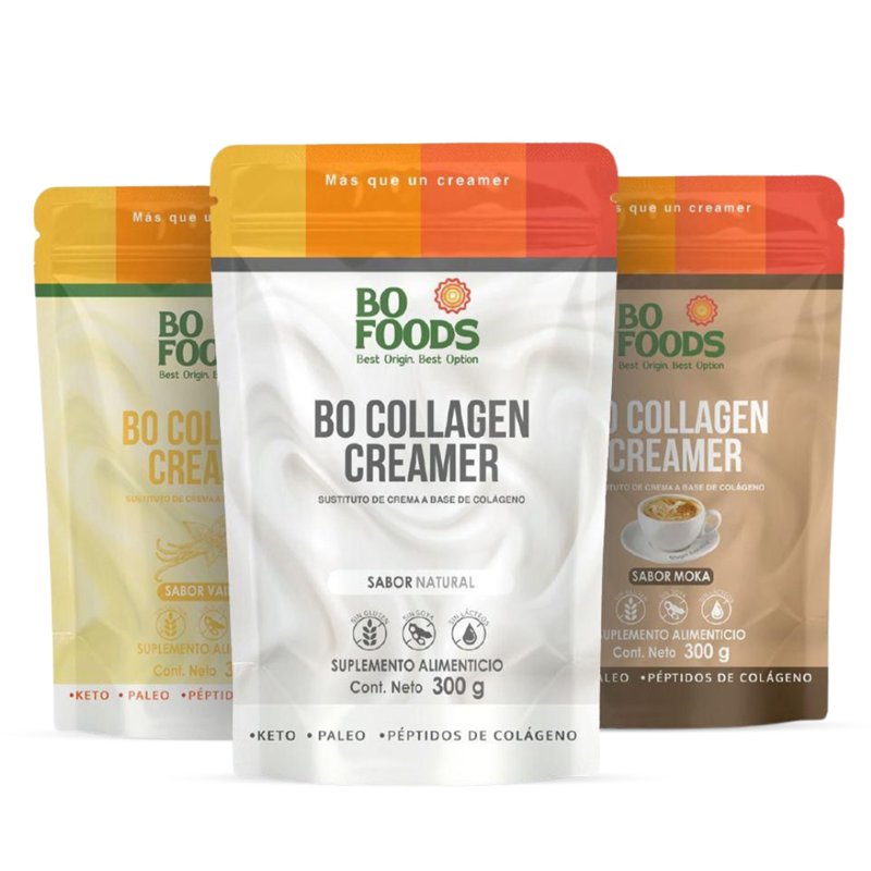 Foto 2 pulgar | Pack X3 Collagen Creamer Crema Para Café De Colágeno Sabor Natural, Moka Y Vainilla Sin Azúcar