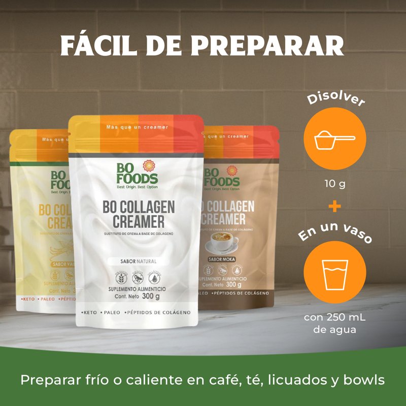 Foto 7 pulgar | Pack X3 Collagen Creamer Crema Para Café De Colágeno Sabor Natural, Moka Y Vainilla Sin Azúcar