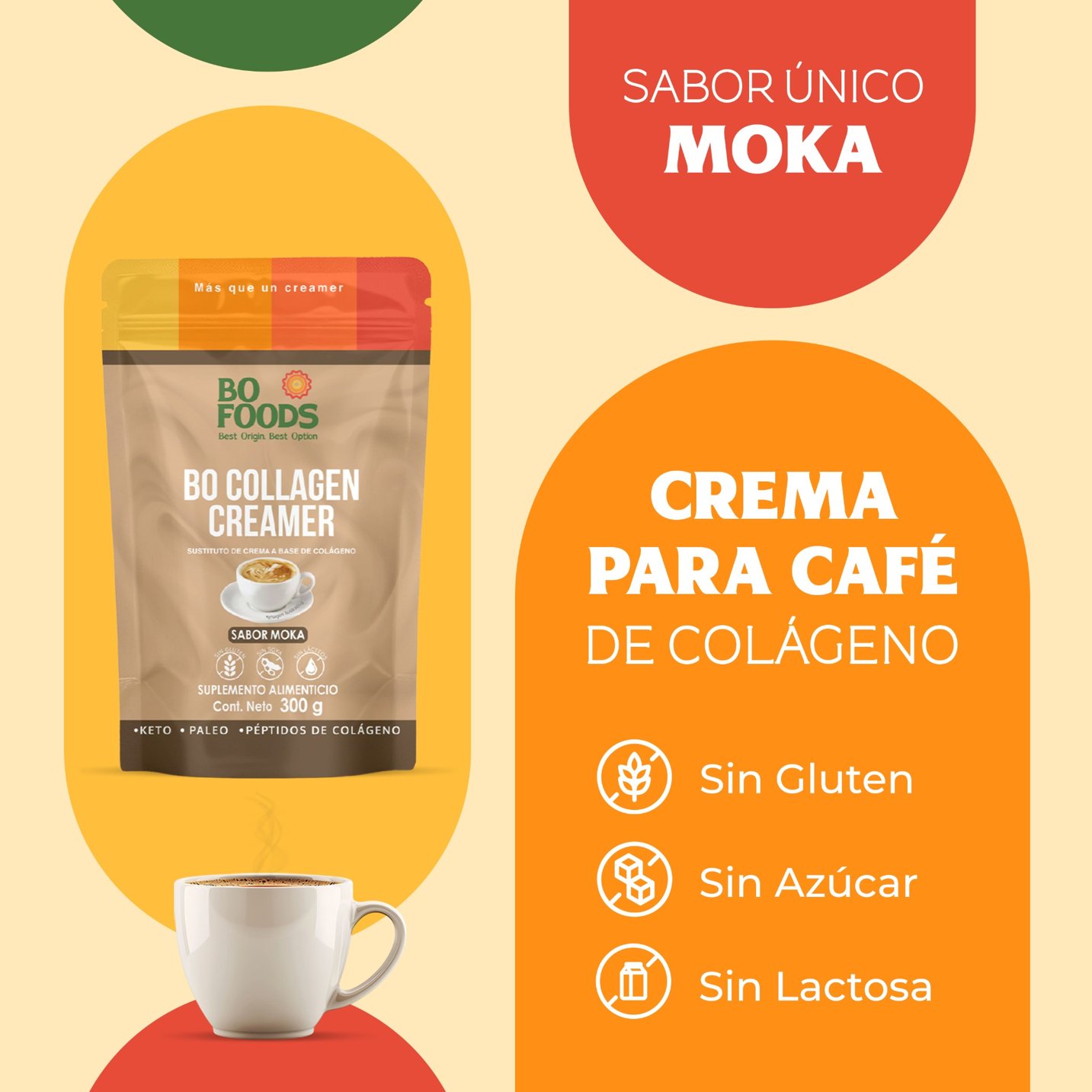 Foto 3 pulgar | Collagen Creamer Crema Para Café De Colágeno Sabor Moka  Sin Azúcar