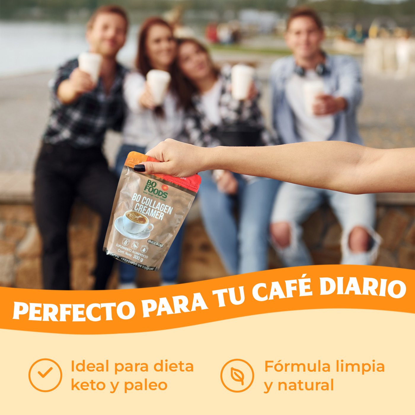 Foto 3 | Collagen Creamer Crema Para Café De Colágeno Sabor Moka  Sin Azúcar