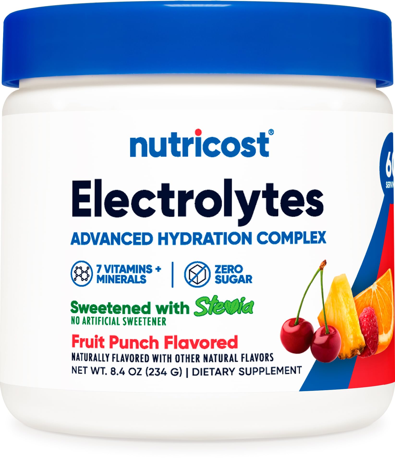Foto 2 pulgar | Ponche De Frutas Nutricost En Polvo Con Complejo Electrolítico, 60 Porciones - Venta Internacional.