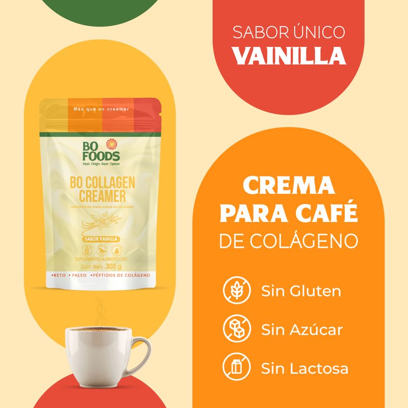 Foto 3 pulgar | Collagen Creamer Crema Para Café De Colágeno Sabor Vainilla Sin Azúcar