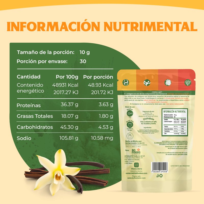 Foto 5 pulgar | Collagen Creamer Crema Para Café De Colágeno Sabor Vainilla Sin Azúcar