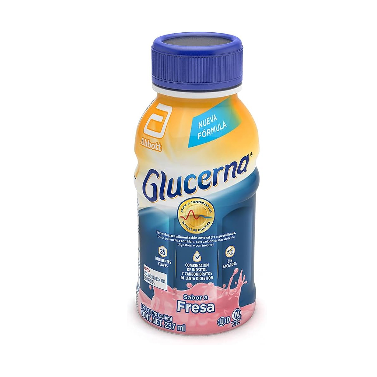 Foto 3 pulgar | Alimentación Diabetes Glucerna 237ml 16pz Fresa