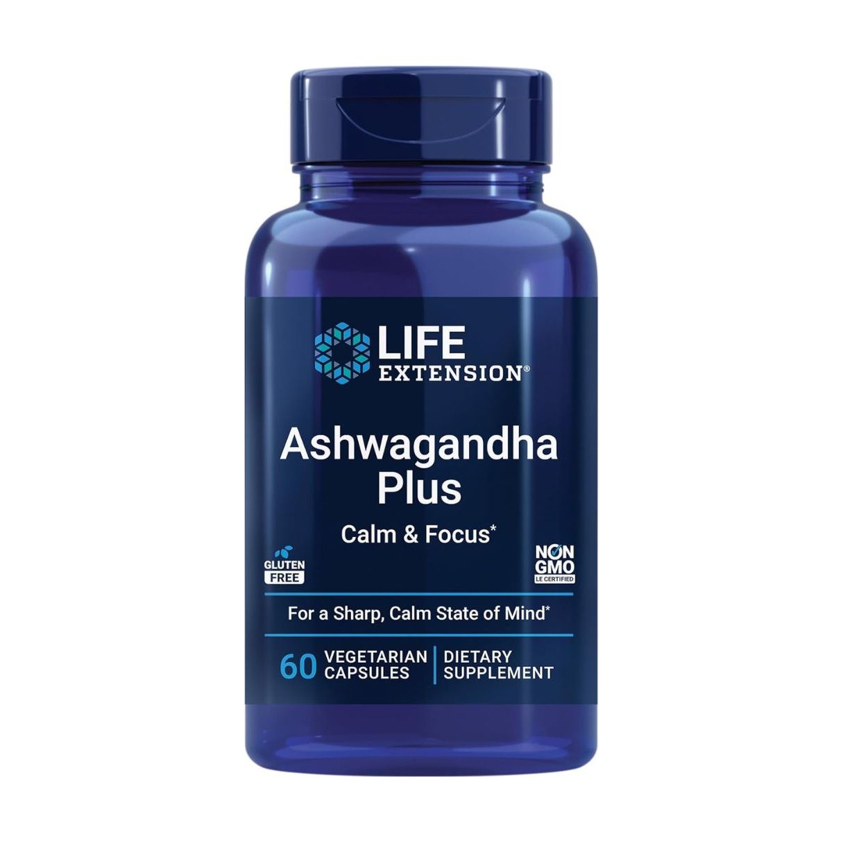 Foto 2 pulgar | Life Extension Ashw Plus Calm & Focus Estrés Enfoque 60 Cáps