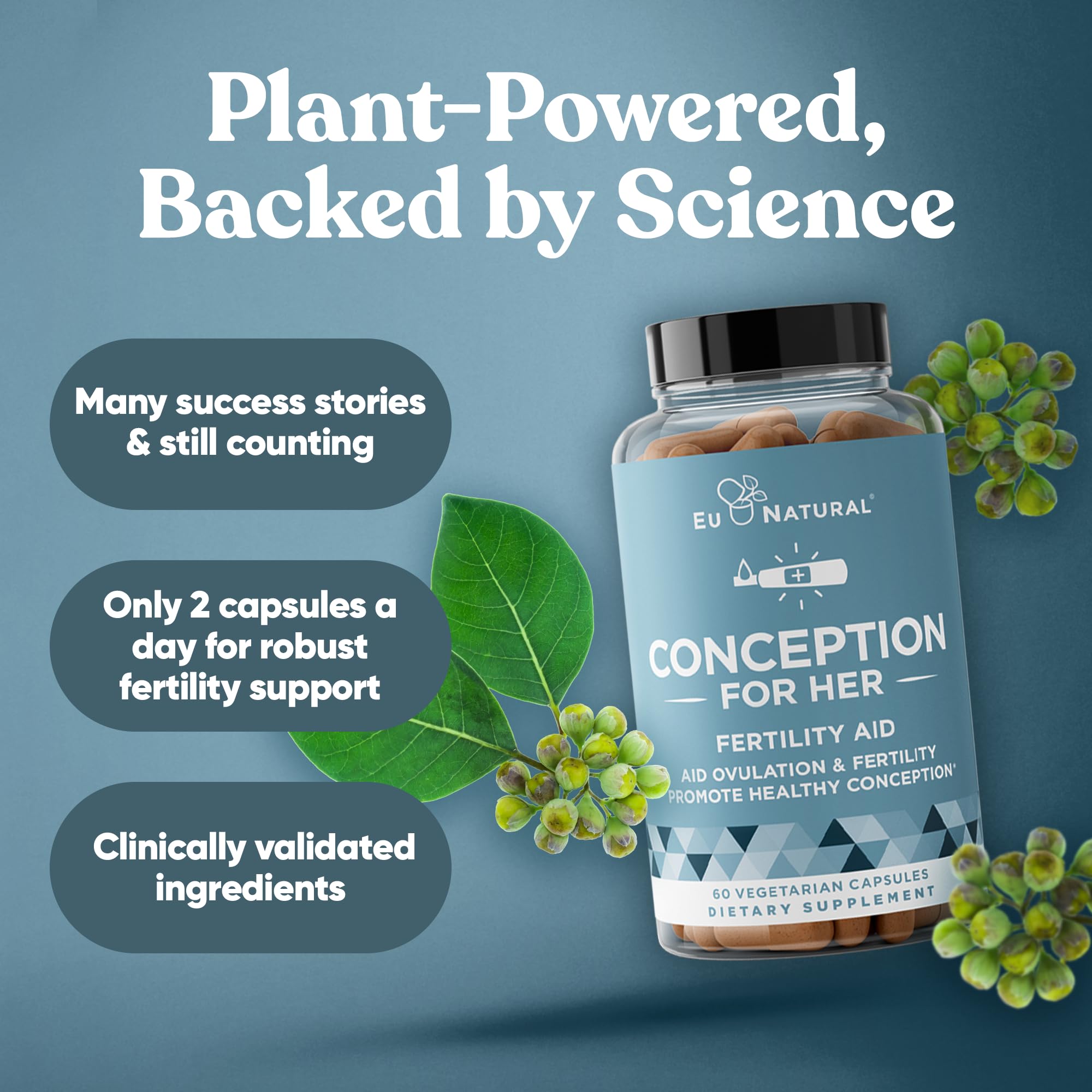 Foto 4 pulgar | Suplementos de Fertilidad Eu Natural Conception 120 Cápsulas - Venta Internacional
