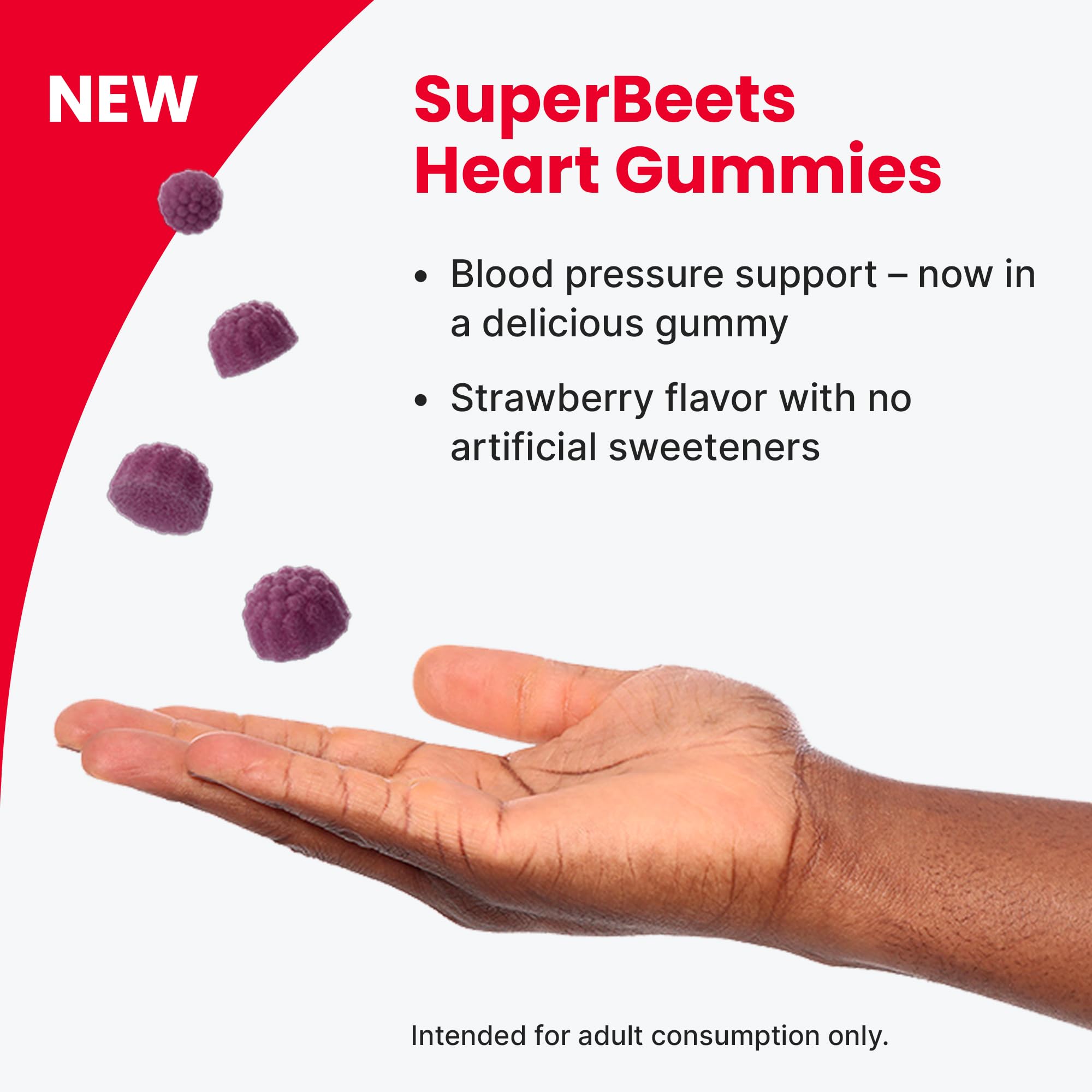Foto 5 | Gomitas Superbeets Superbeets De Supplements Con Forma De Corazón De Fresa, 120 Unidades - Venta Internacional.