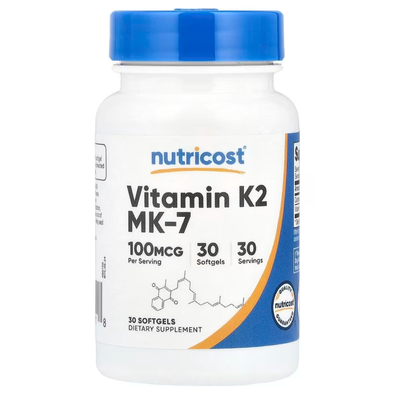 Vitamina Nutricost K2 MK-7 100 mcg 30 Softgels