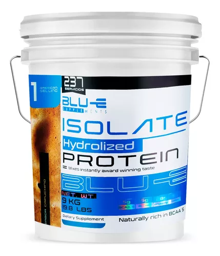 Foto 2 pulgar | Proteína Whey Hidrolizada Isolate Blu-e De 9 Kg Para 237 Servicios Sabor Capuchino