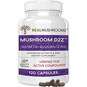 Foto 2 pulgar | Suplemento Real Mushrooms Mushroom D2z 120 Cápsulas