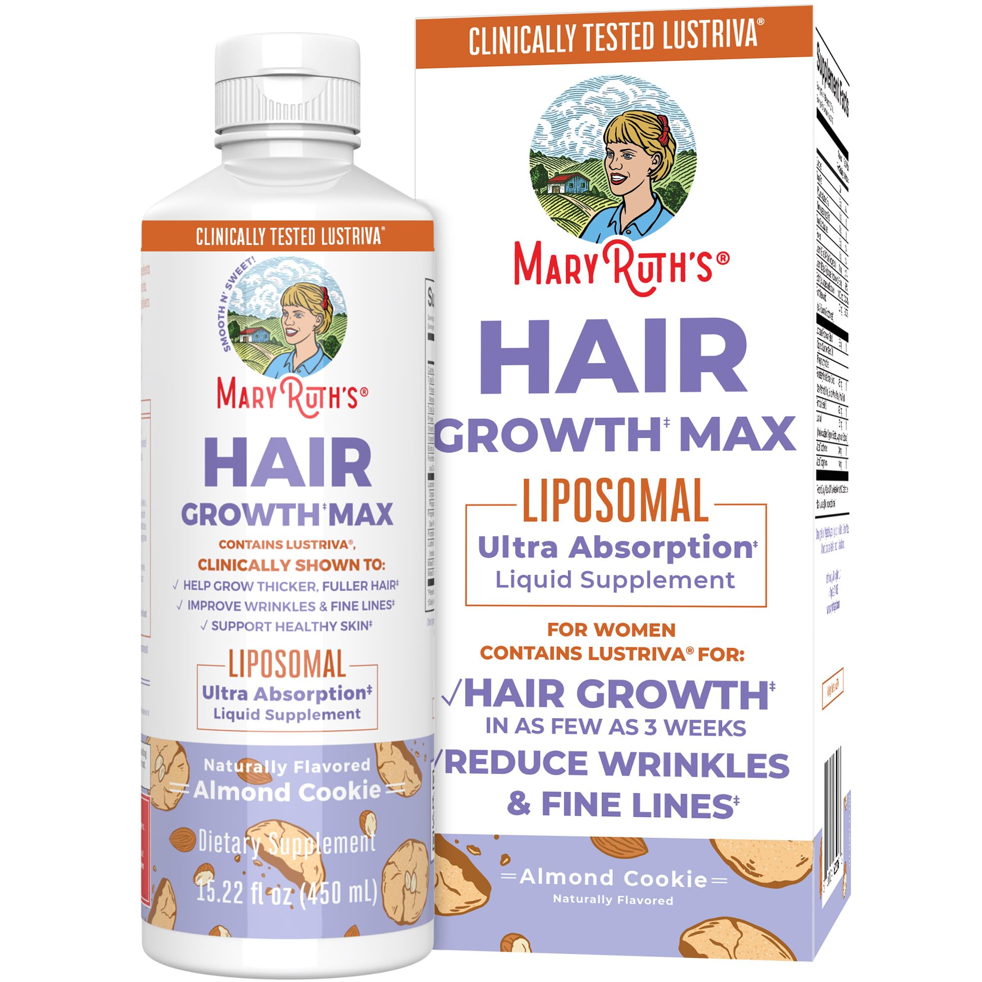 Foto 2 pulgar | Suplemento Maryruth's Women's Hair Growth Max Liposomal 450 Ml - Venta Internacional