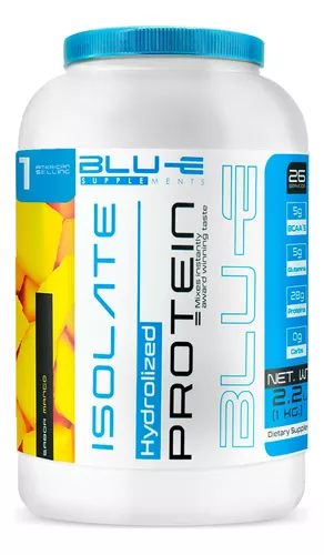 Foto 2 pulgar | Proteina Whey Hidrolizada Isolate Blu-e De 1kg Para 26 Servicios Sabor Mango