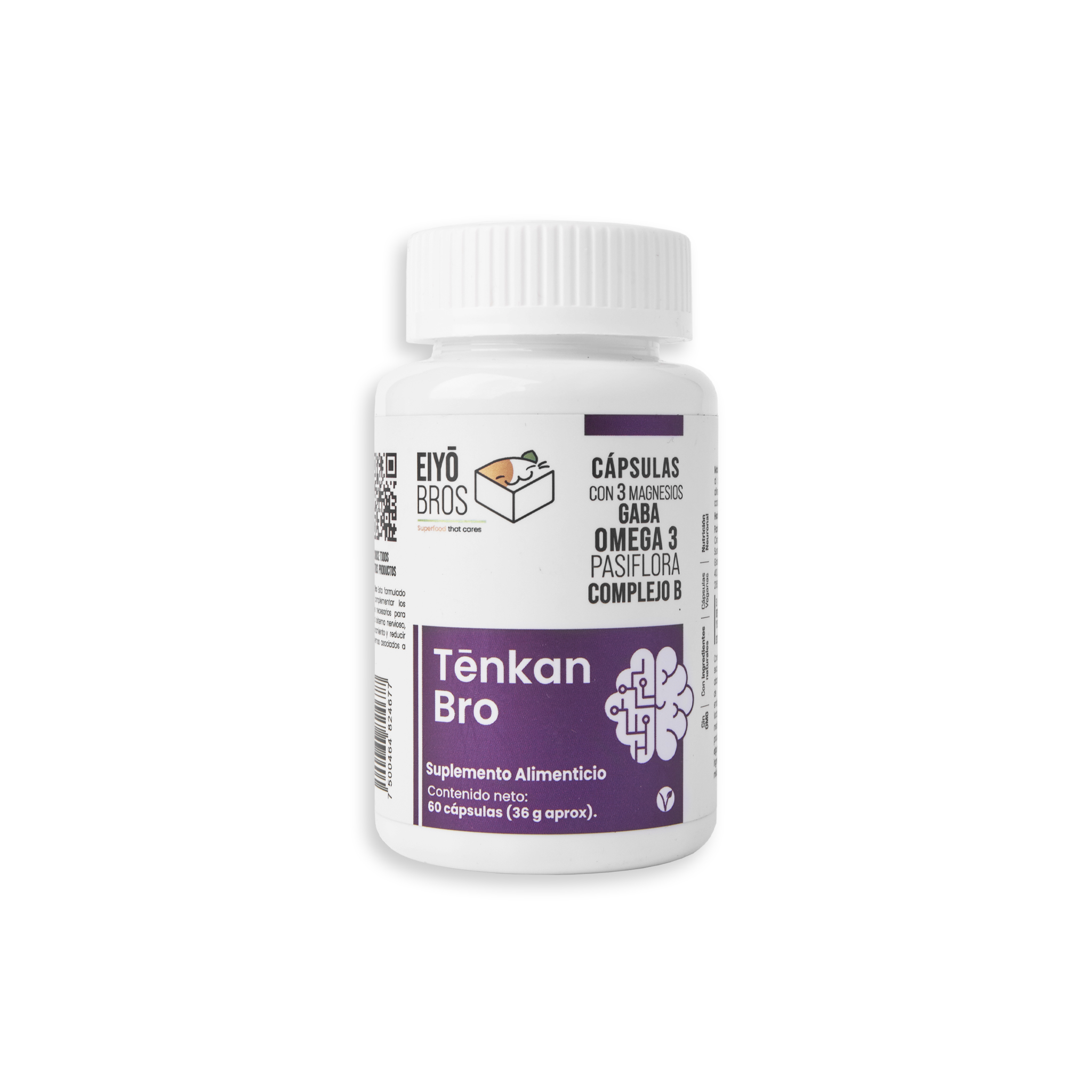 Foto 2 pulgar | Tenkan Bro Neurobienestar Con Gaba, Omega 3, Complejo B, 3 Tipos De Magnesio Y Pasiflora