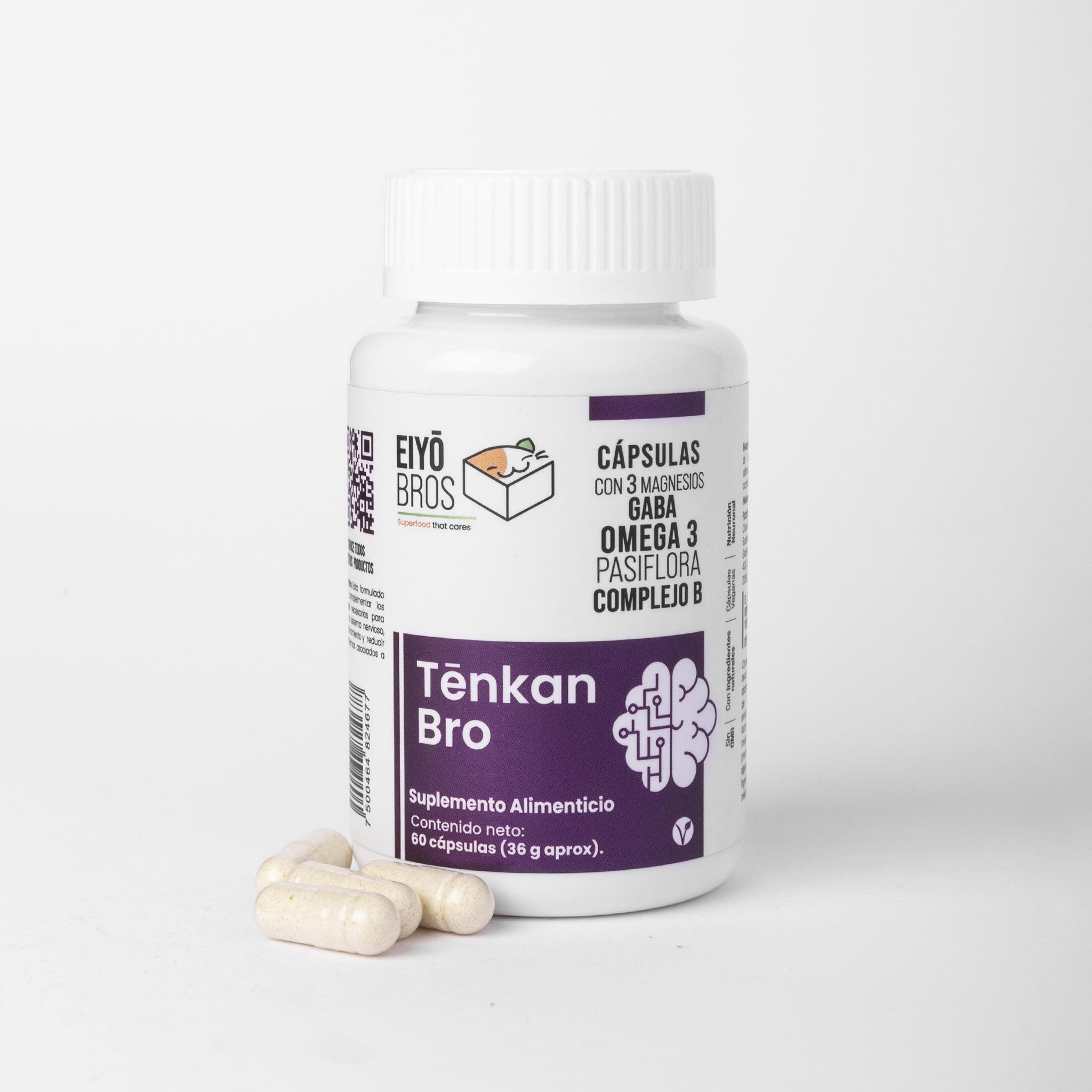 Foto 3 pulgar | Tenkan Bro Neurobienestar Con Gaba, Omega 3, Complejo B, 3 Tipos De Magnesio Y Pasiflora