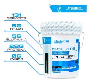 Foto 2 | Proteína Whey Hidrolizada Isolate Blu-e De 5 Kg Para 131 Servicios Sabor Mazapan