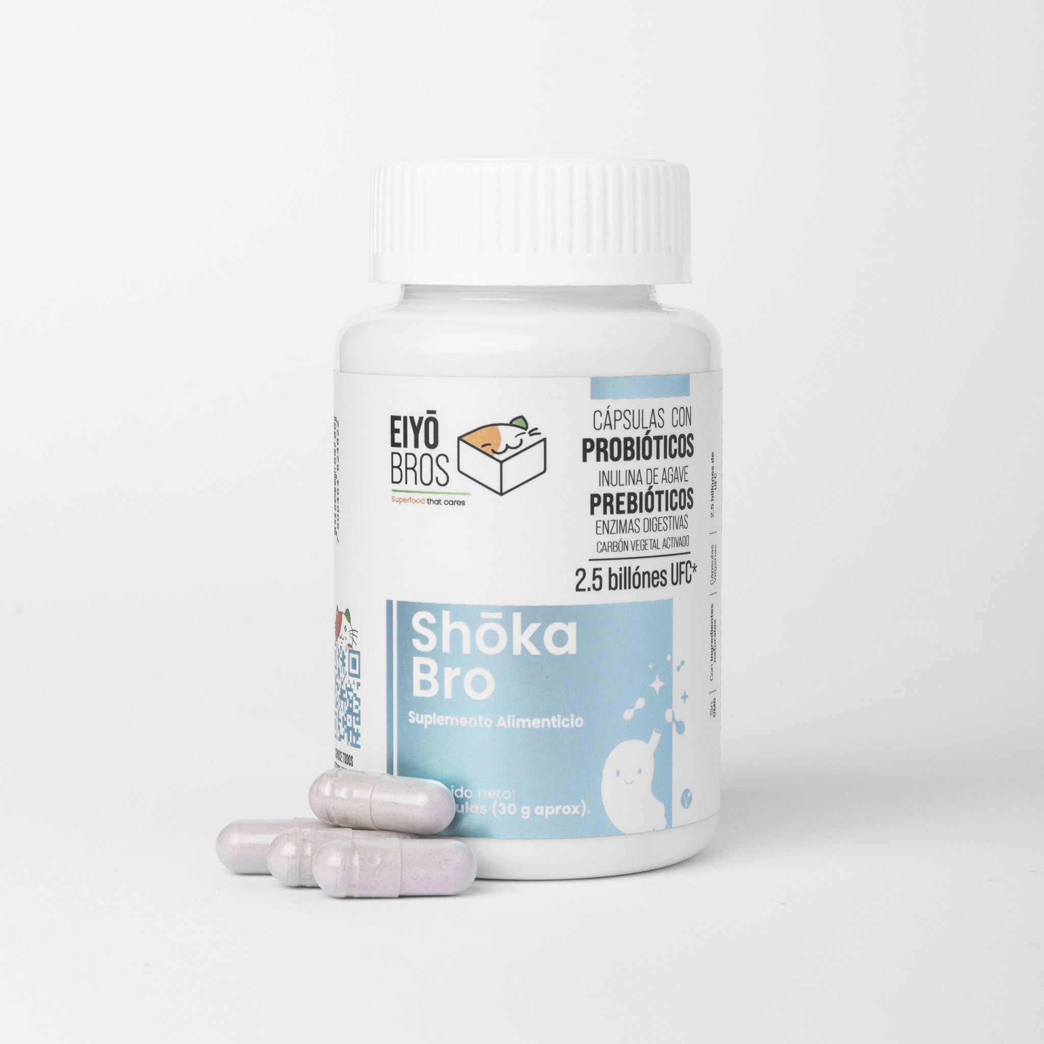 Foto 3 pulgar | Shoka Bro Con 7 Sepas De Probióticos+Prebióticos (inulina De Agave)+Enzimas Digestivas+Carbon Activado+2.5 Billones