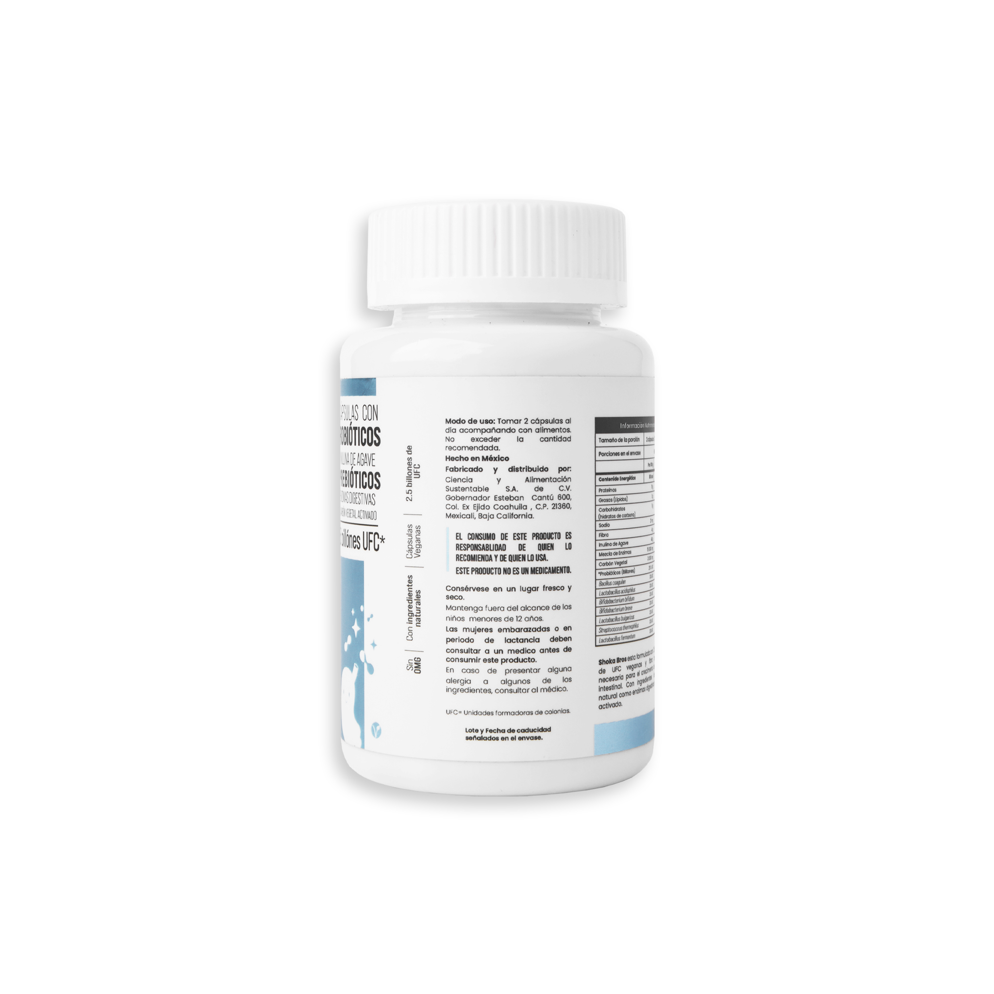 Foto 4 pulgar | Shoka Bro Con 7 Sepas De Probióticos+Prebióticos (inulina De Agave)+Enzimas Digestivas+Carbon Activado+2.5 Billones
