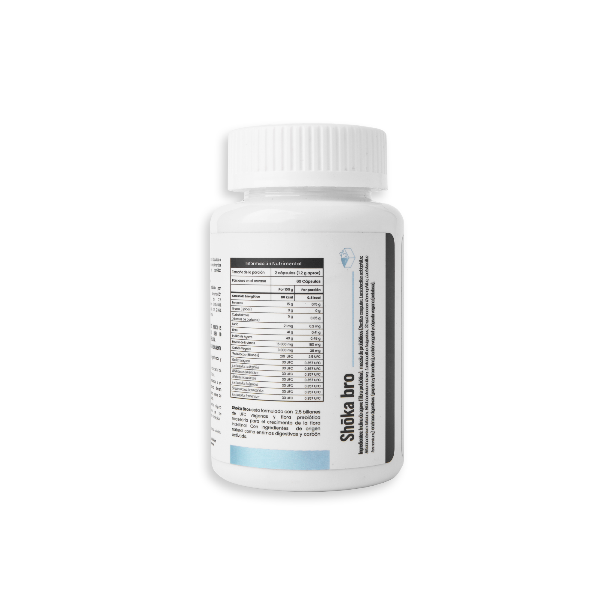 Foto 4 | Shoka Bro Con 7 Sepas De Probióticos+Prebióticos (inulina De Agave)+Enzimas Digestivas+Carbon Activado+2.5 Billones