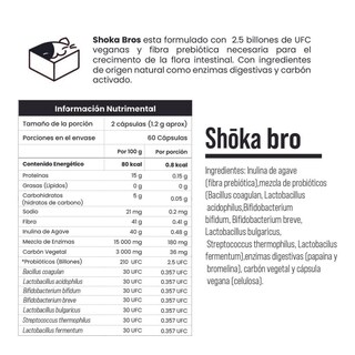 Foto 5 | Shoka Bro Con 7 Sepas De Probióticos+Prebióticos (inulina De Agave)+Enzimas Digestivas+Carbon Activado+2.5 Billones