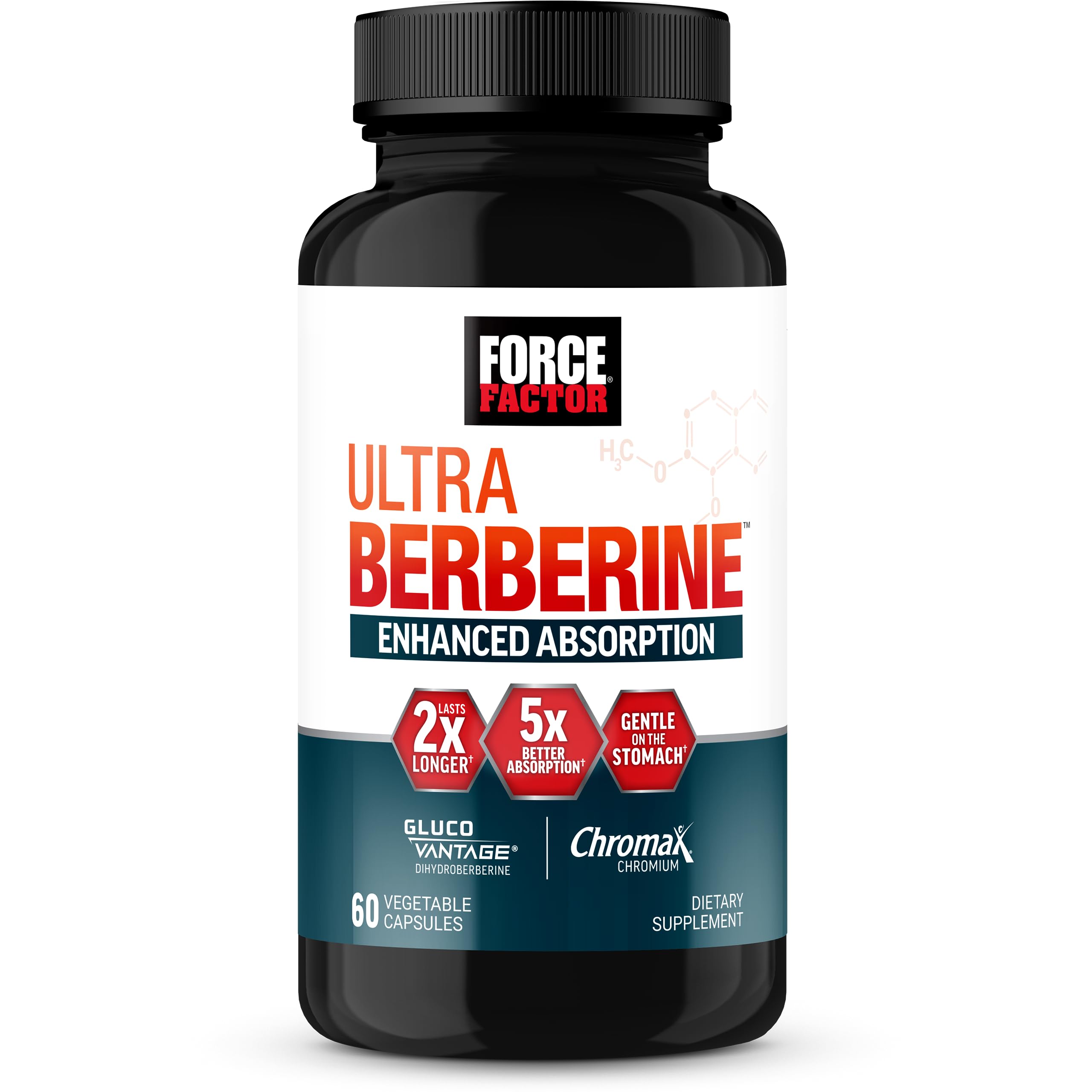 Foto 2 pulgar | Suplemento Force Factor Ultra Berberine 60 Cápsulas - Venta Internacional