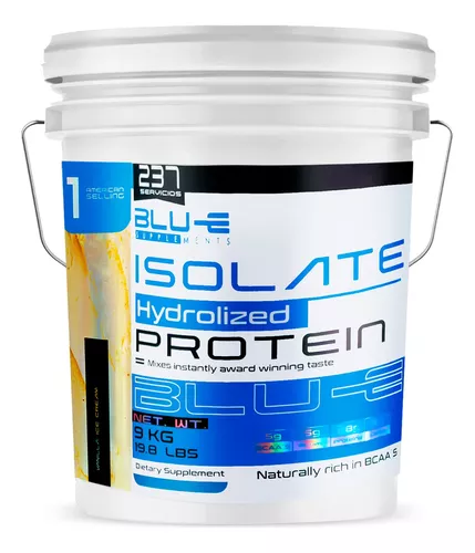 Proteína Whey Hidrolizada Isolate Blu-e De 9 Kg Para 237 Servicios Sabor Vainilla