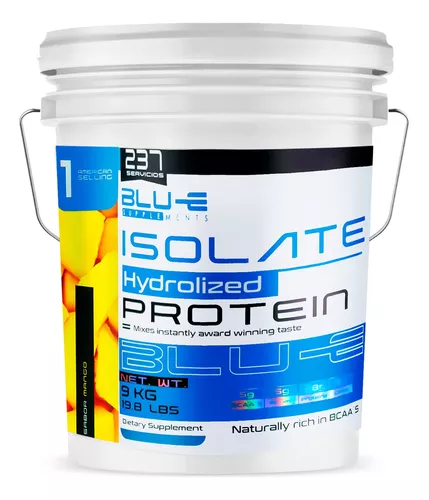 Foto 2 pulgar | Proteína Whey Hidrolizada Isolate Blu-e De 9 Kg Para 237 Servicios Sabor Mango
