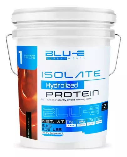 Proteína Whey Hidrolizada Isolate Blu-e De 5kg Para 131 Servicios Sabor Cajeta