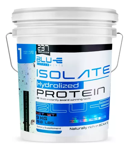 Foto 2 pulgar | Proteína Whey Hidrolizada Isolate Blu-e De 9 Kg Para 237 Servicios Sabor Galleta