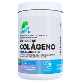 Foto 1 | Suplemento Alimenticio Péptidos de Colágeno Amarte Labs 100% Grass-Fed Sabor Mora Azúl 600 gr