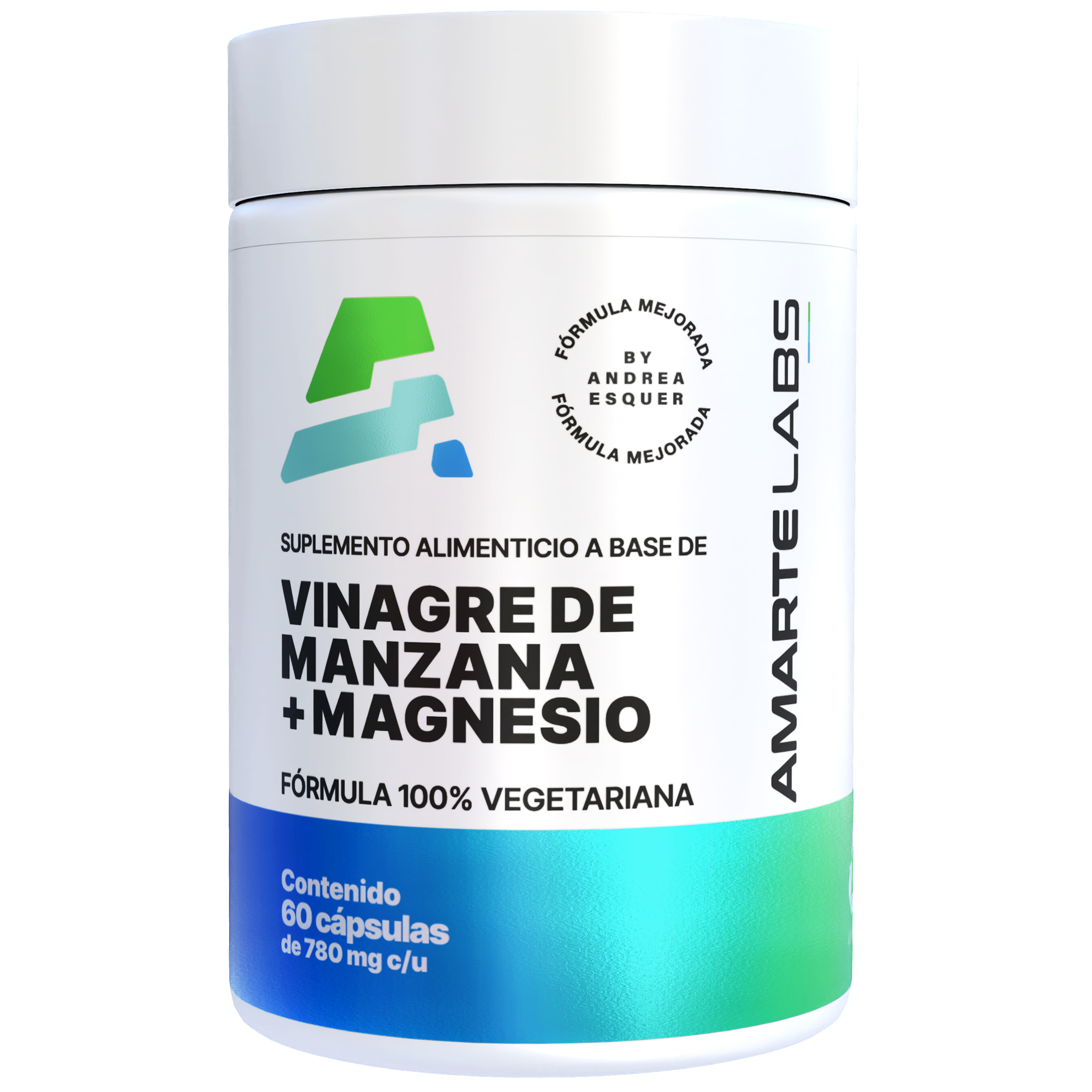 Suplemento Alimenticio Vinagre de Manzana + Magnesio Amarte Labs 60 Cápsulas