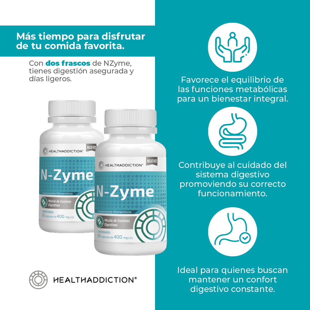 Foto 6 pulgar | Enzimas Digestivas Healthaddiction Lactasa Proteasa Amilasa y Papaína 120 Cápsulas 2 Pack