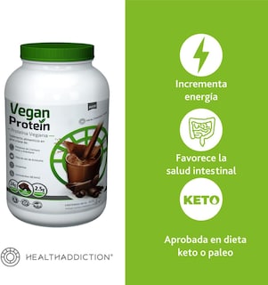 Foto 3 | Proteína Vegana HealthAddiction Sabor Chocolate con Glutamina y Aminoácidos 600 g