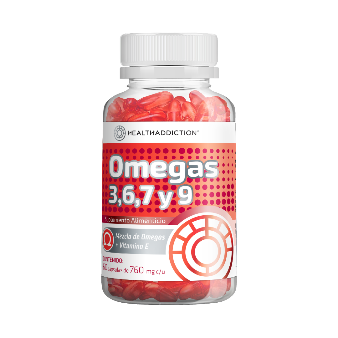 Foto 2 pulgar | Omega 3/ 6/ 7/ 9 + Vitamina E HealthAddiction 60 Cápsulas