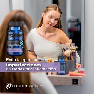 Foto 5 | Probióticos Healthaddiction Flora-skn 60 Cápsulas Veganas de 400 mg