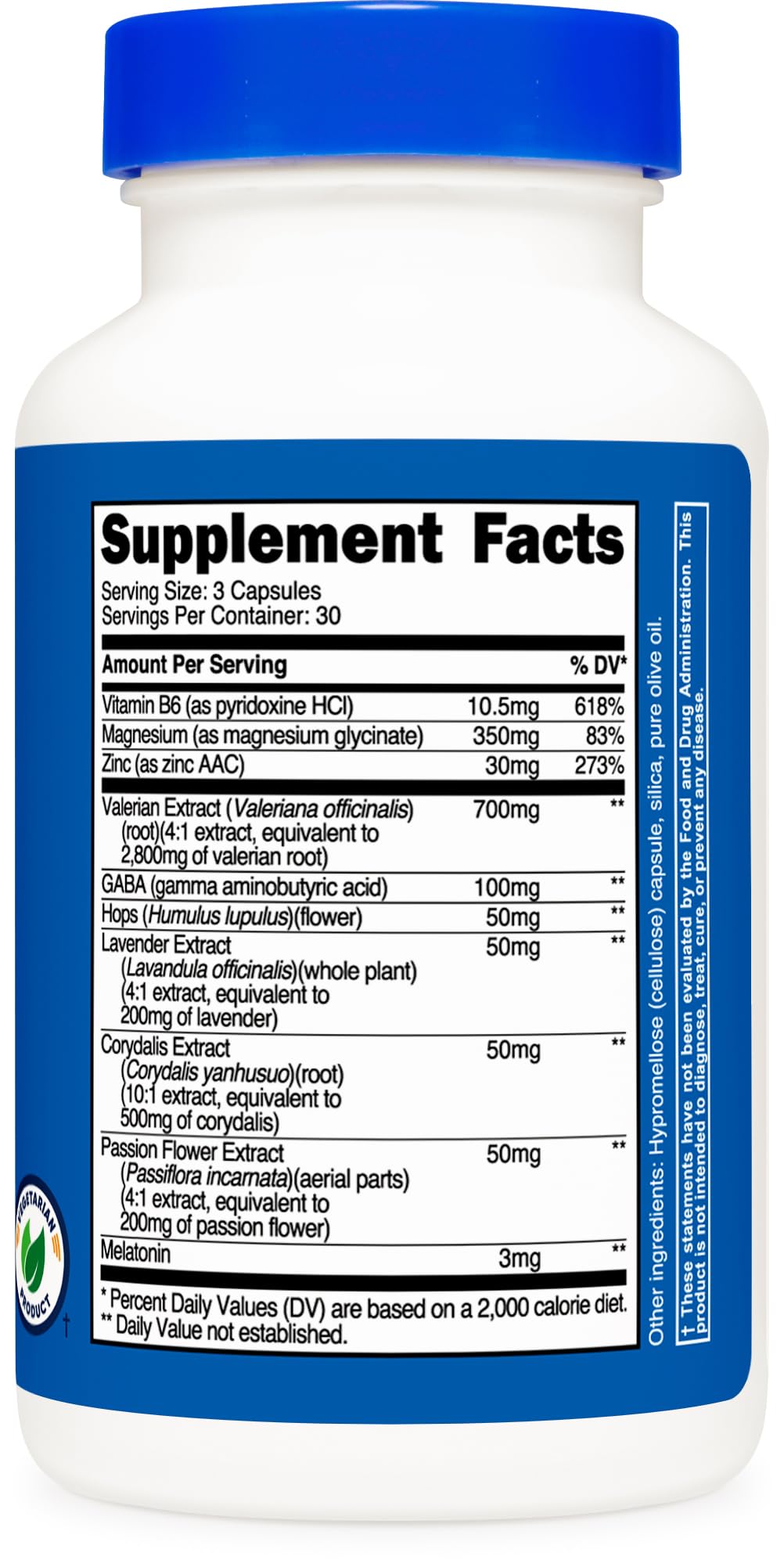 Foto 6 pulgar | Complejo de Ayuda para Dormir Nutricost 1330 mg 90 Cápsulas - Venta Internacional