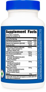 Foto 5 | Complejo de Ayuda para Dormir Nutricost 1330 mg 90 Cápsulas - Venta Internacional