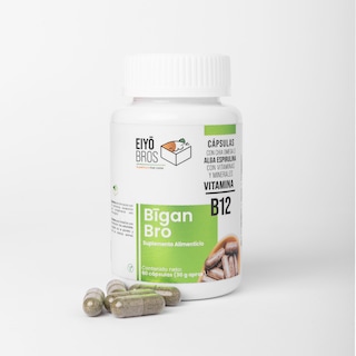 Foto 2 | Bigan Bro Eiyo Bros Cápsulas veganas con Vitamina B12 + Chía + Omega 3 + Alga Espirulina + Mix Vitamínico